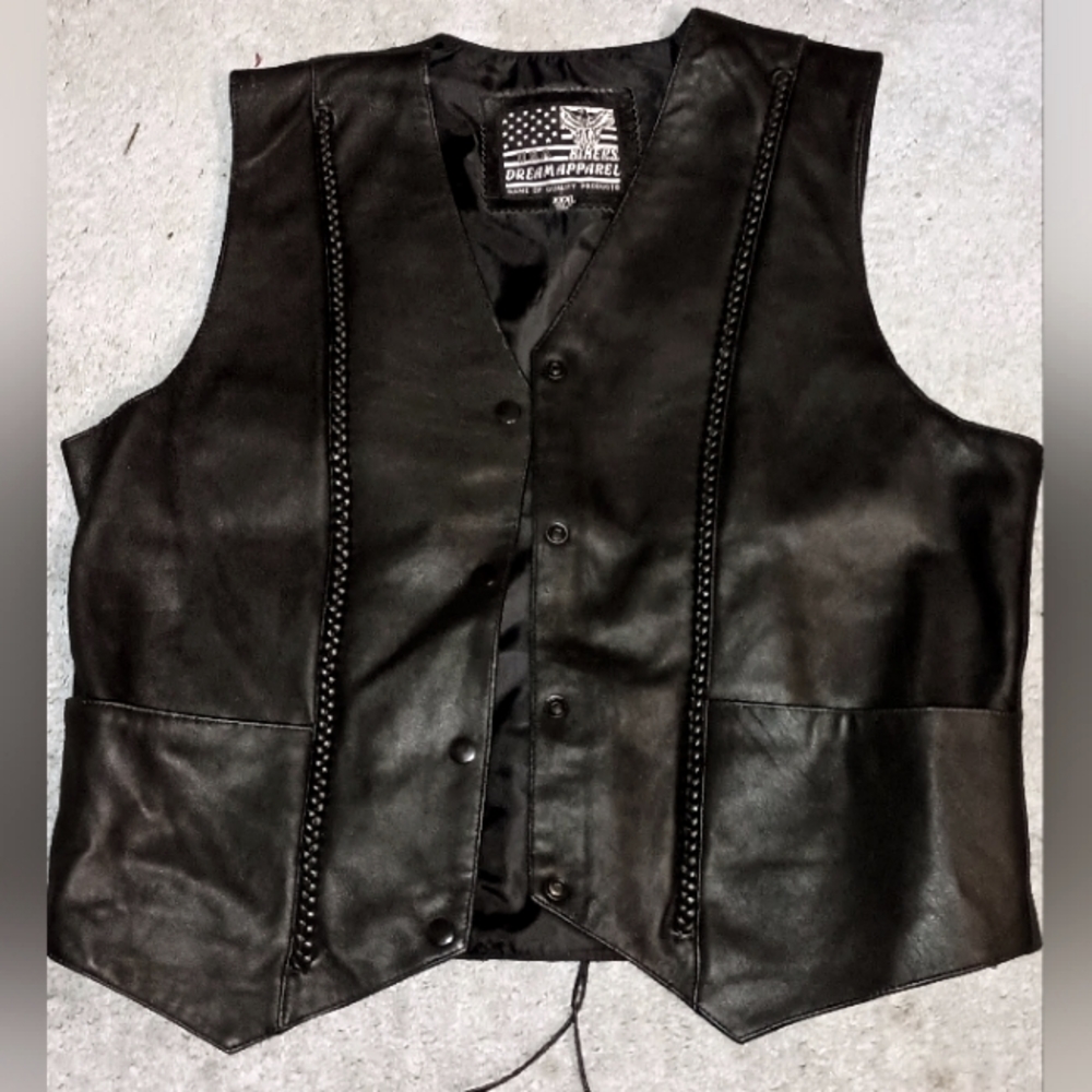 Leather Biker Vest